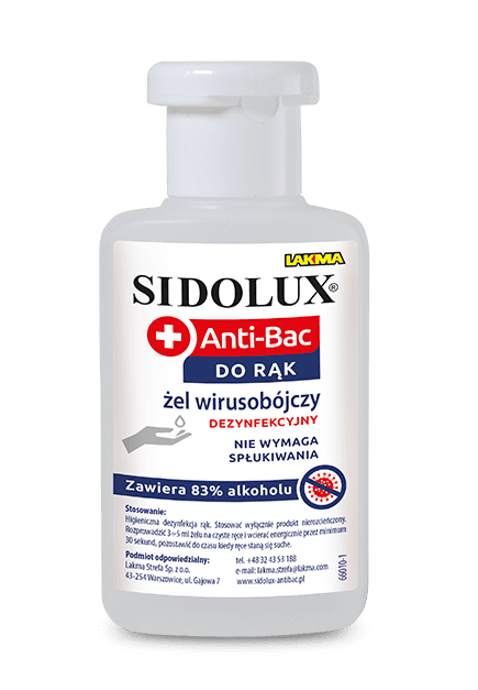 SIDOLUX ANTI-BAC Гель для дезинфекции рук