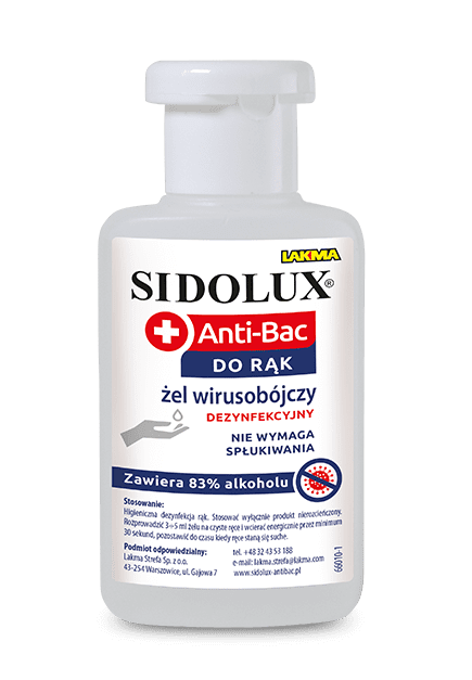 SIDOLUX ANTI-BAC ŻEL DO DEZYNFEKCJI RĄK