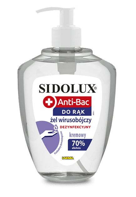 SIDOLUX ANTI-BAC Гель для дезинфекции рук - СЛИВОЧНЫЙ